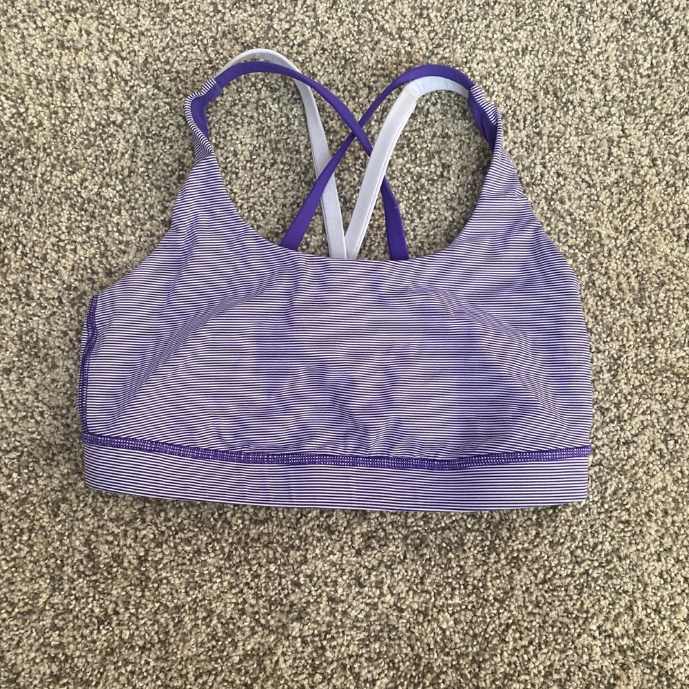 Lululemon Purple/White Sports Bra
